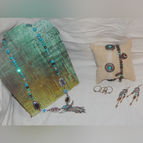 Handmade BEAUTIFUL 7pc jewelry set western - Picture 2 of 11